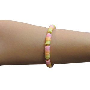 Handmade Spring colored Clay beads Elastic bracelet